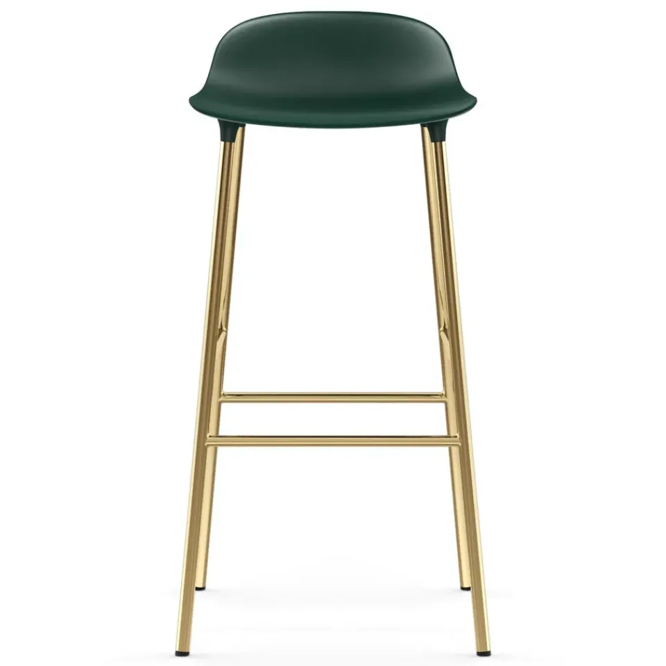 Normann Copenhagen Bar Stools*Form barstool bronze leg 75 cm, Green
