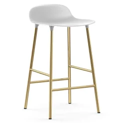 Normann Copenhagen Bar Stools*Form barstool bronze legs 65 cm, White