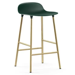 Normann Copenhagen Bar Stools*Form barstool bronze legs 65 cm, Green