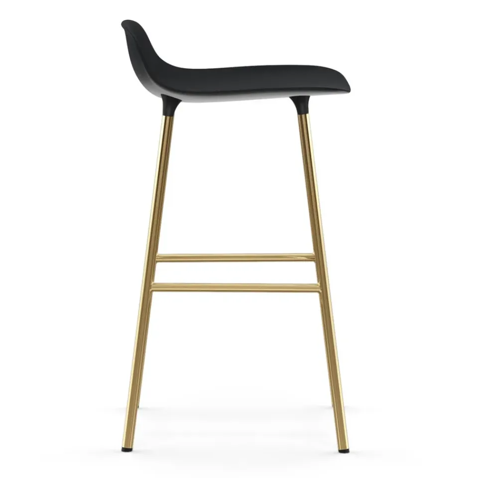 Normann Copenhagen Bar Stools*Form barstool bronze legs 65 cm, Black