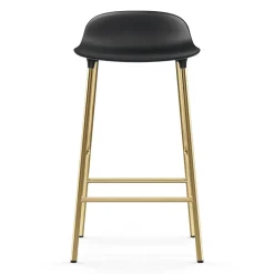 Normann Copenhagen Bar Stools*Form barstool bronze legs 65 cm, Black