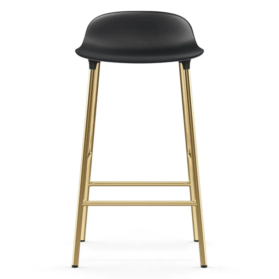 Normann Copenhagen Bar Stools*Form barstool bronze legs 65 cm, Black