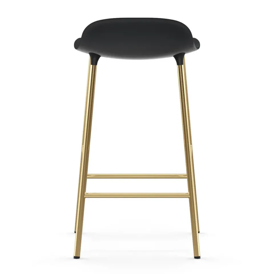 Normann Copenhagen Bar Stools*Form barstool bronze legs 65 cm, Black