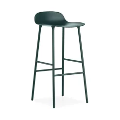 Normann Copenhagen Bar Stools*Form Barstool high, , -lacquered steel legs Green