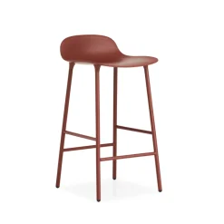 Normann Copenhagen Bar Stools*Form barstool low, , -coated steel legs Red