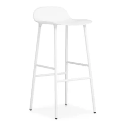 Normann Copenhagen Bar Stools*Form barstool metal legs 75 cm, White