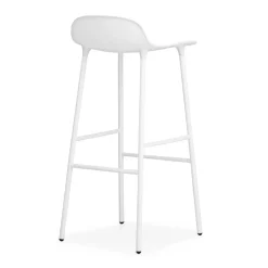 Normann Copenhagen Bar Stools*Form barstool metal legs 75 cm, White
