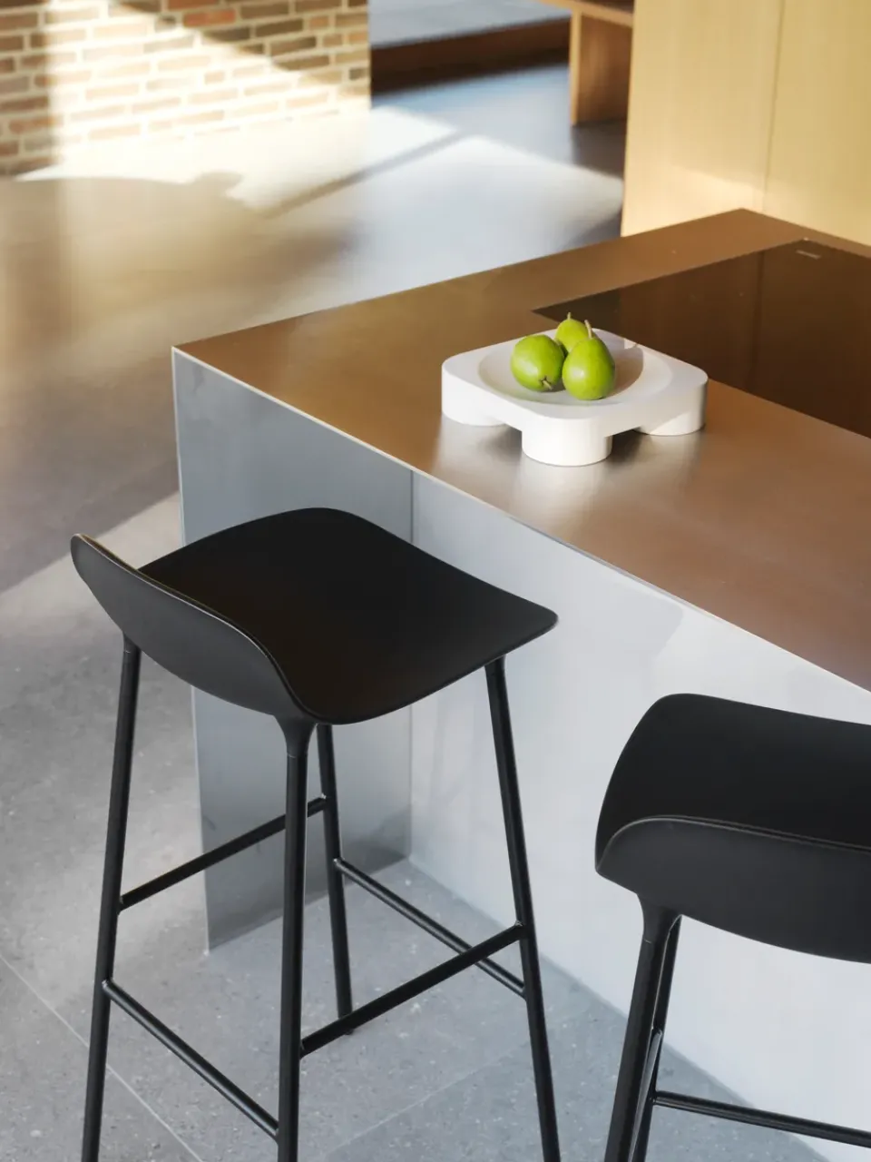 Normann Copenhagen Bar Stools*Form barstool metal legs, Black