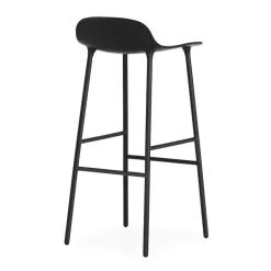 Normann Copenhagen Bar Stools*Form barstool metal legs 75 cm, Black