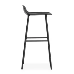 Normann Copenhagen Bar Stools*Form barstool metal legs 75 cm, Black