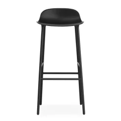Normann Copenhagen Bar Stools*Form barstool metal legs 75 cm, Black