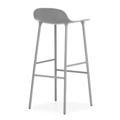 Normann Copenhagen Bar Stools*Form barstool metal legs 75 cm, Grey
