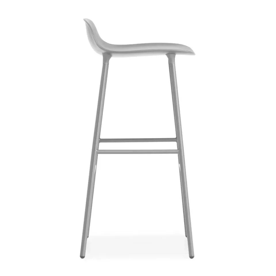 Normann Copenhagen Bar Stools*Form barstool metal legs 75 cm, Grey