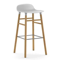 Normann Copenhagen Bar Stools*Form barstool oak legs 75 cm, White