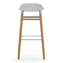 Normann Copenhagen Bar Stools*Form barstool oak legs 75 cm, White