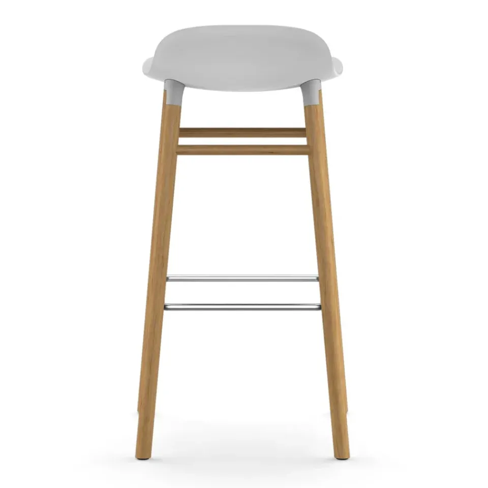 Normann Copenhagen Bar Stools*Form barstool oak legs 75 cm, White