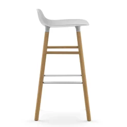 Normann Copenhagen Bar Stools*Form barstool oak legs 75 cm, White