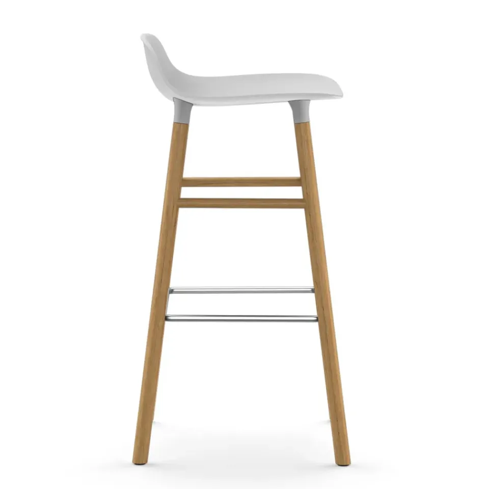 Normann Copenhagen Bar Stools*Form barstool oak legs 75 cm, White