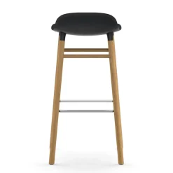 Normann Copenhagen Bar Stools*Form barstool oak legs 75 cm, Black