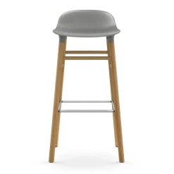 Normann Copenhagen Bar Stools*Form barstool oak legs 75 cm, Grey