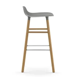 Normann Copenhagen Bar Stools*Form barstool oak legs 75 cm, Grey