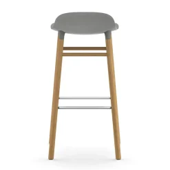 Normann Copenhagen Bar Stools*Form barstool oak legs 75 cm, Grey