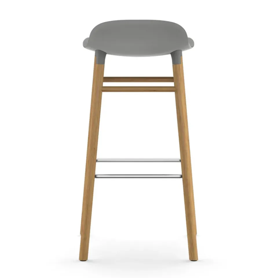 Normann Copenhagen Bar Stools*Form barstool oak legs 75 cm, Grey