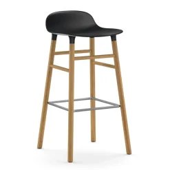Normann Copenhagen Bar Stools*Form barstool oak legs, Black