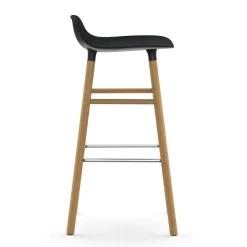 Normann Copenhagen Bar Stools*Form barstool oak legs, Black