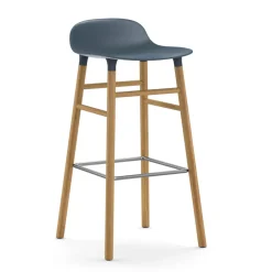 Normann Copenhagen Bar Stools*Form barstool oak legs, Blue