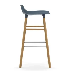 Normann Copenhagen Bar Stools*Form barstool oak legs, Blue