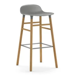 Normann Copenhagen Bar Stools*Form barstool oak legs, Grey