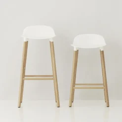 Normann Copenhagen Bar Stools*Form barstool oak legs, White