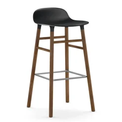 Normann Copenhagen Bar Stools*Form barstool walnut legs, Black