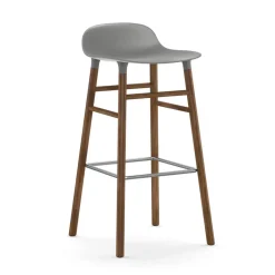 Normann Copenhagen Bar Stools*Form barstool walnut legs, Grey