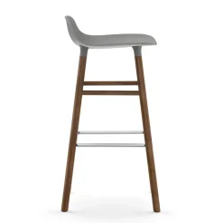Normann Copenhagen Bar Stools*Form barstool walnut legs, Grey
