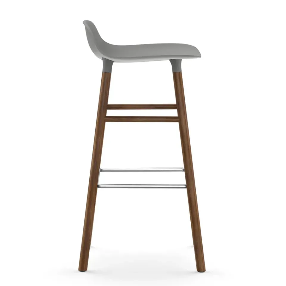 Normann Copenhagen Bar Stools*Form barstool walnut legs, Grey