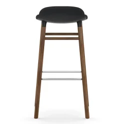 Normann Copenhagen Bar Stools*Form barstool walnut legs 75 cm, Black