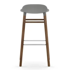 Normann Copenhagen Bar Stools*Form barstool walnut legs 75 cm, Grey