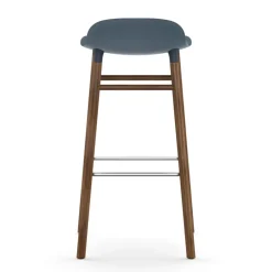 Normann Copenhagen Bar Stools*Form barstool walnut legs, Blue