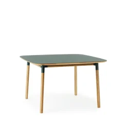 Normann Copenhagen Dining Tables*Form dining table 120x120 cm, . oak legs Green