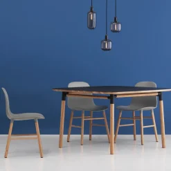 Normann Copenhagen Dining Tables*Form dining table 120x120 cm, . oak legs Green