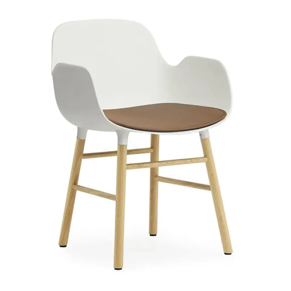 Normann Copenhagen Seat Cushions & Pads*Form seat cushion in ultra leather, Brandy 41574 Brown
