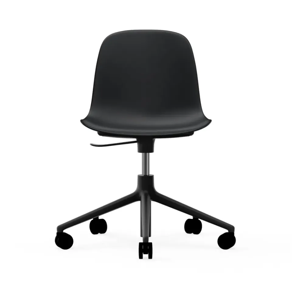 Normann Copenhagen Office Chairs*Form swivel chair, 5W office chair, , aluminium, wheels Black