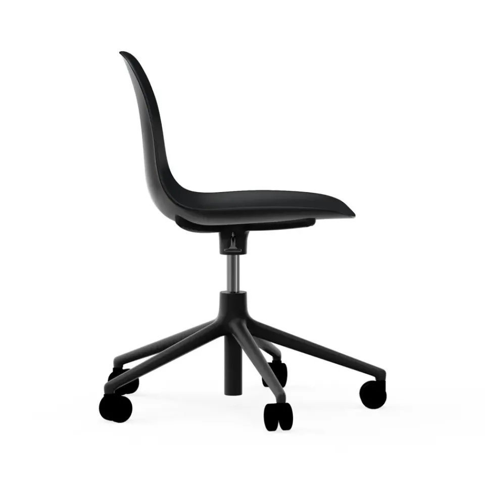 Normann Copenhagen Office Chairs*Form swivel chair, 5W office chair, , aluminium, wheels Black