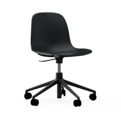 Normann Copenhagen Office Chairs*Form swivel chair, 5W office chair, , aluminium, wheels Black
