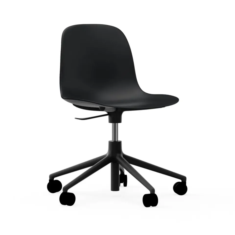 Normann Copenhagen Office Chairs*Form swivel chair, 5W office chair, , aluminium, wheels Black