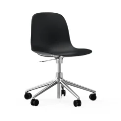 Normann Copenhagen Office Chairs*Form swivel chair, 5W office chair, , aluminium, wheels Black