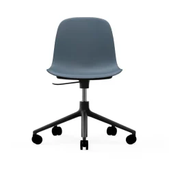 Normann Copenhagen Office Chairs*Form swivel chair, 5W office chair, , black aluminium, wheels Blue