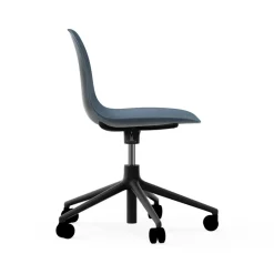 Normann Copenhagen Office Chairs*Form swivel chair, 5W office chair, , black aluminium, wheels Blue